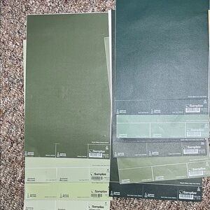 Green Paint Peel and stick samples from samplize-9 total